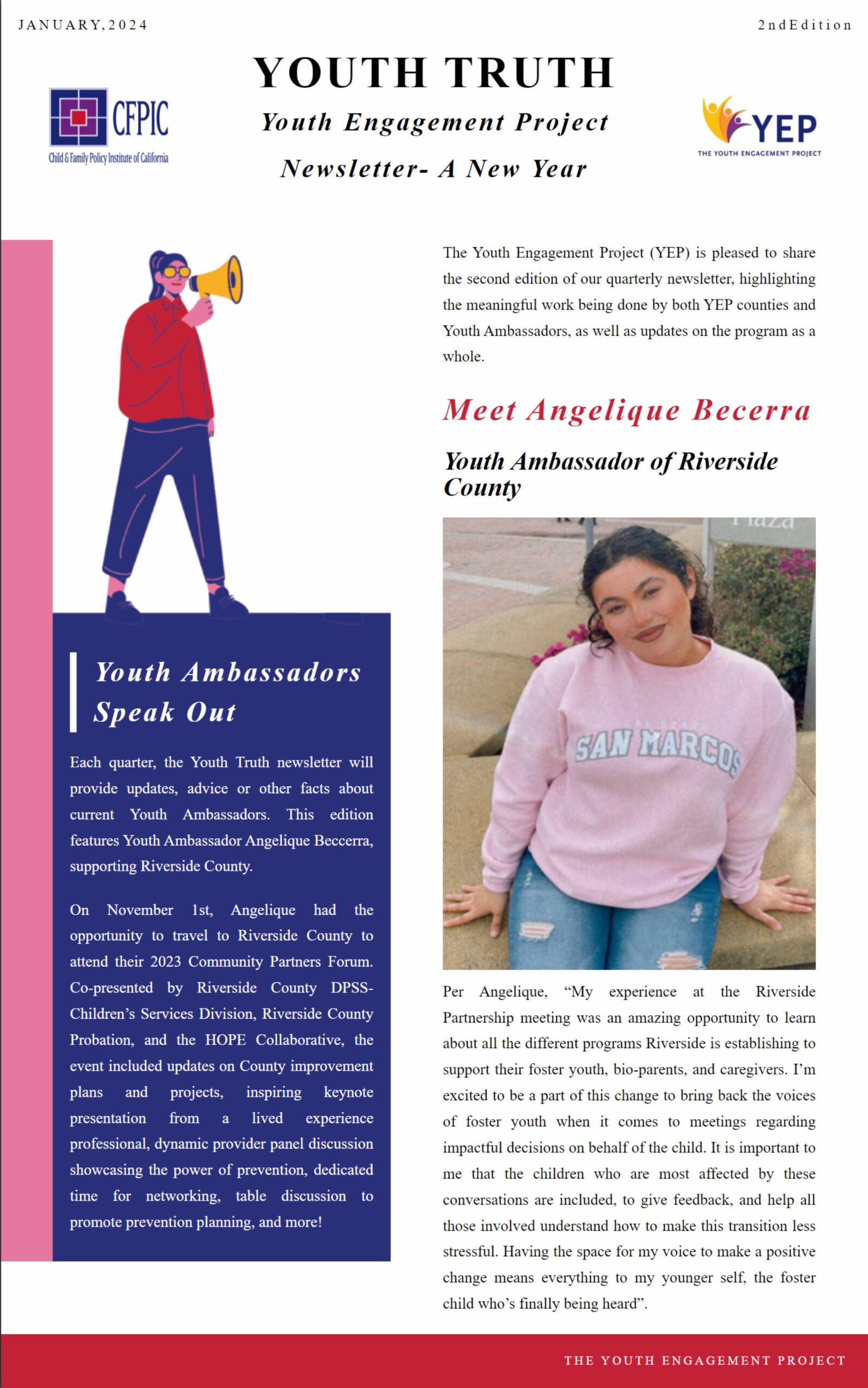 Youth Ambassador Speak Out - January 2024